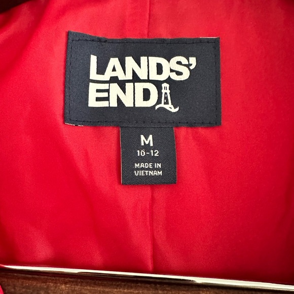 Lands' End Men’s Red Outdoor Warm Puffer Vest Quilted Packable, Size Medium - Picture 2 of 8